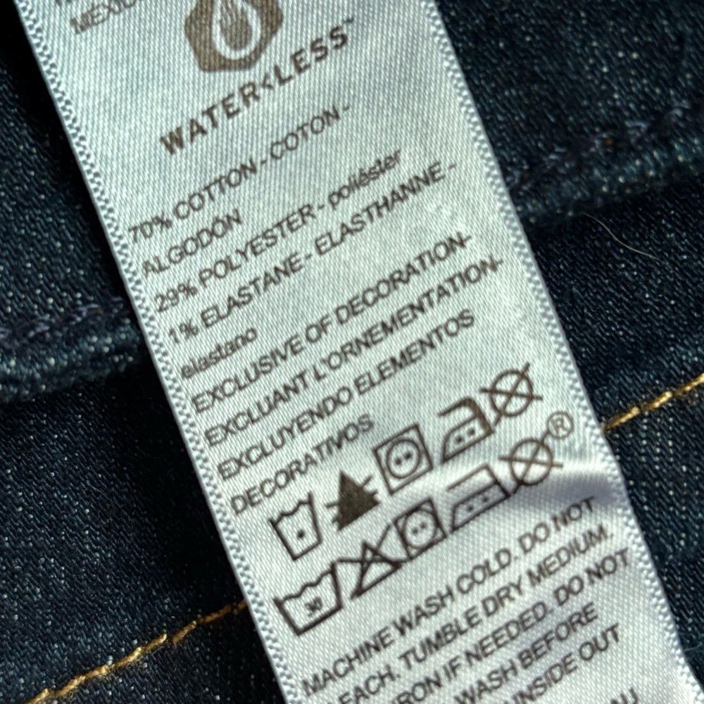 Levi’s Signature Mid Rise Bootcut Jeans Flare Leg Dark Blue Denim 20M W35 L32 - Picture 11 of 12